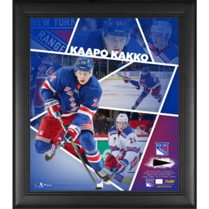 Kaapo Kakko New York Rangers Framed 15" x 17" Impact Player Collage with a Piece of Game-Used Puck - Limited Edition of 500