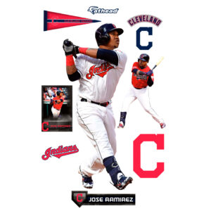 Fathead Jose Ramirez Cleveland Indians 10-Pack Life-Size Removable Wall Decal