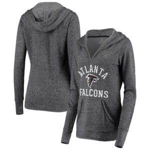 Women's Fanatics Black Atlanta Falcons Doubleface Slub Pullover Hoodie
