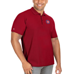 Men's Antigua Red Chicago Cubs Big & Tall Legacy Pique Polo