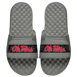 Men's ISlide Gray Ole Miss Rebels OHT Military Appreciation Slide Sandals