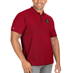 Men's Antigua Red Toronto Raptors Big & Tall Legacy Pique Polo