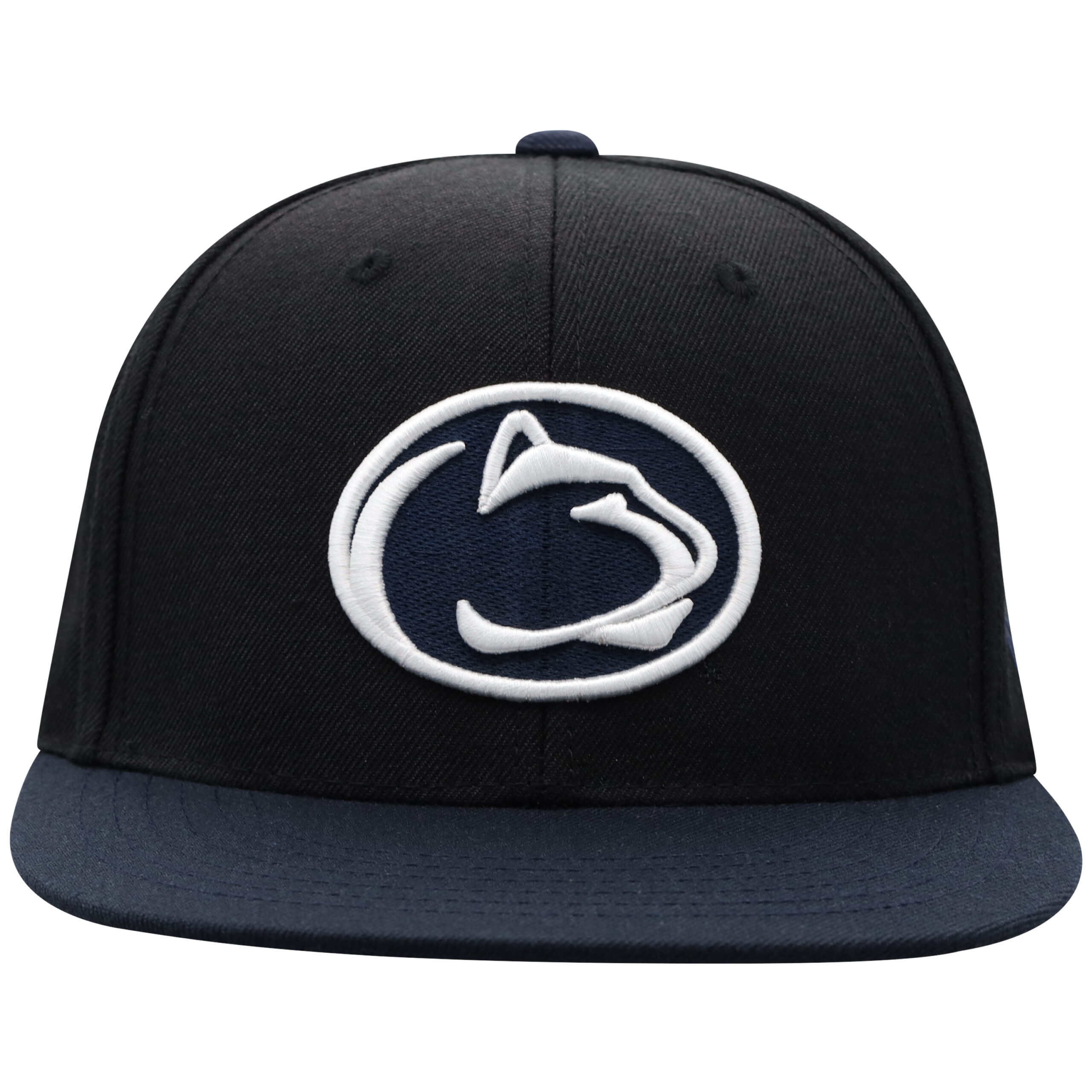 Men's Top of the World Black/Navy Penn State Nittany Lions Team Color Two-Tone Fitted Hat - Image 7
