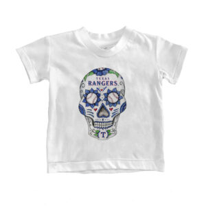 Infant Tiny Turnip White Texas Rangers Sugar Skull T-Shirt