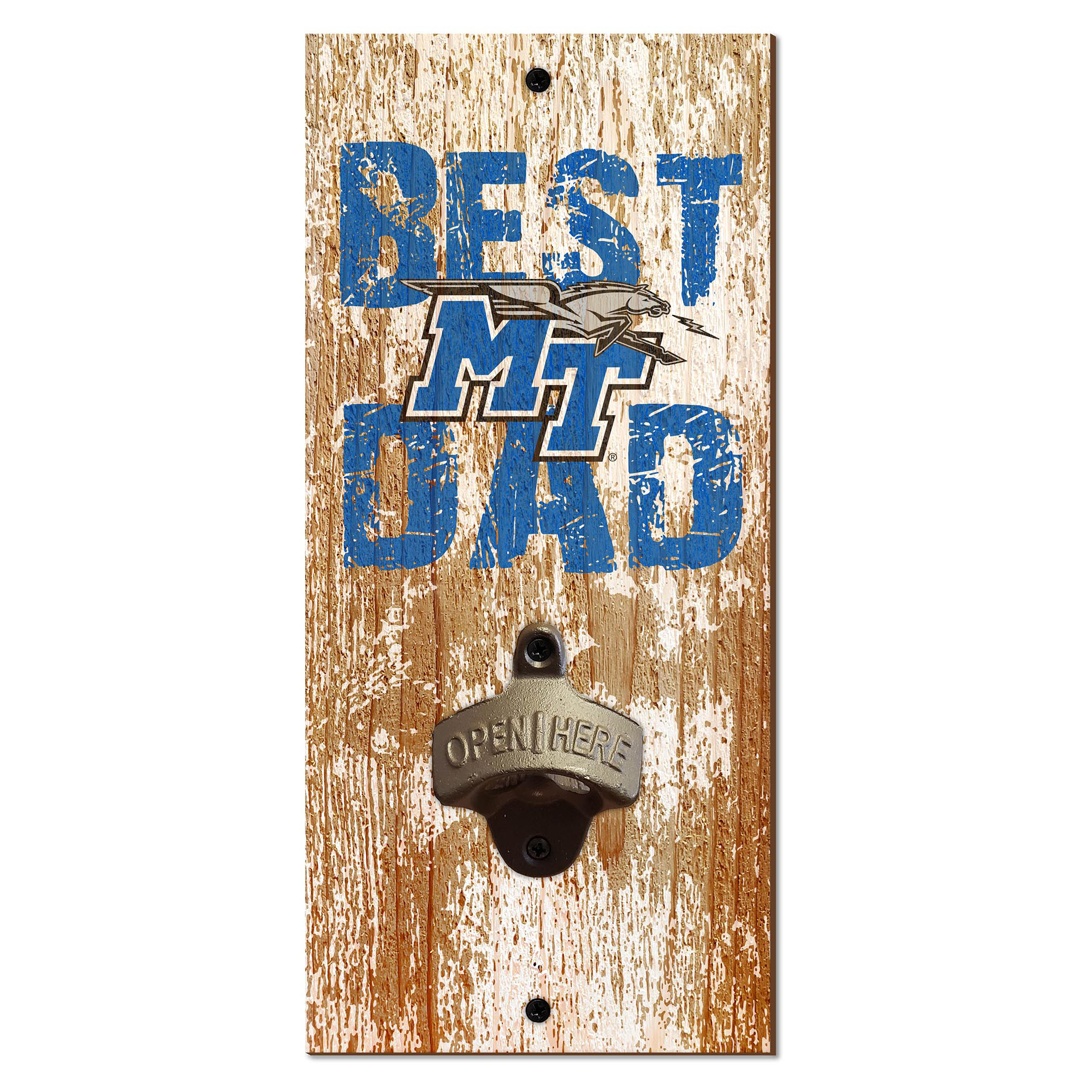 MTSU Blue Raiders 5'' x 12'' Best Dad Bottle Opener