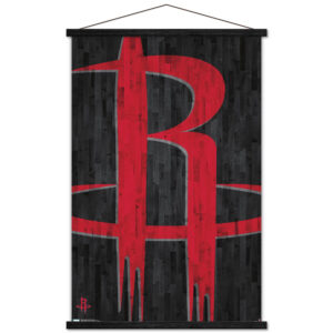 Houston Rockets 24'' x 35'' Logo Framed Hanging Poster