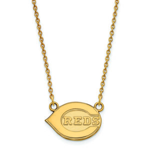 Women's Cincinnati Reds 18'' 10k Yellow Gold Small Pendant Necklace
