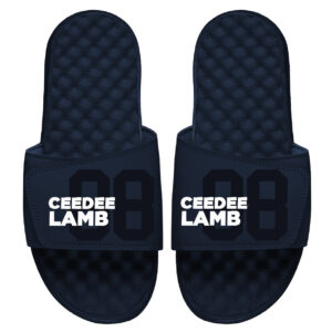Youth ISlide CeeDee Lamb Navy NFLPA Number Fan Slide Sandals