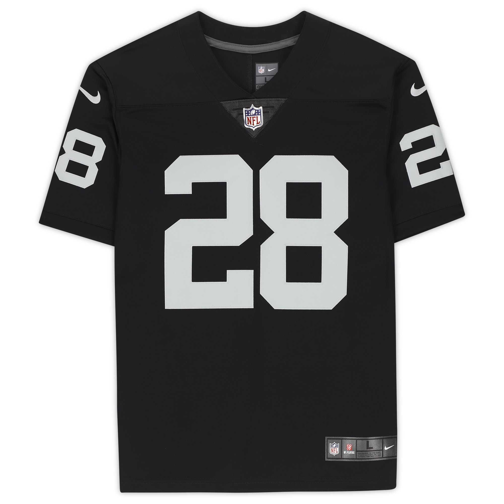 Josh Jacobs Las Vegas Raiders Autographed Black Nike Limited Game Jersey - Image 4