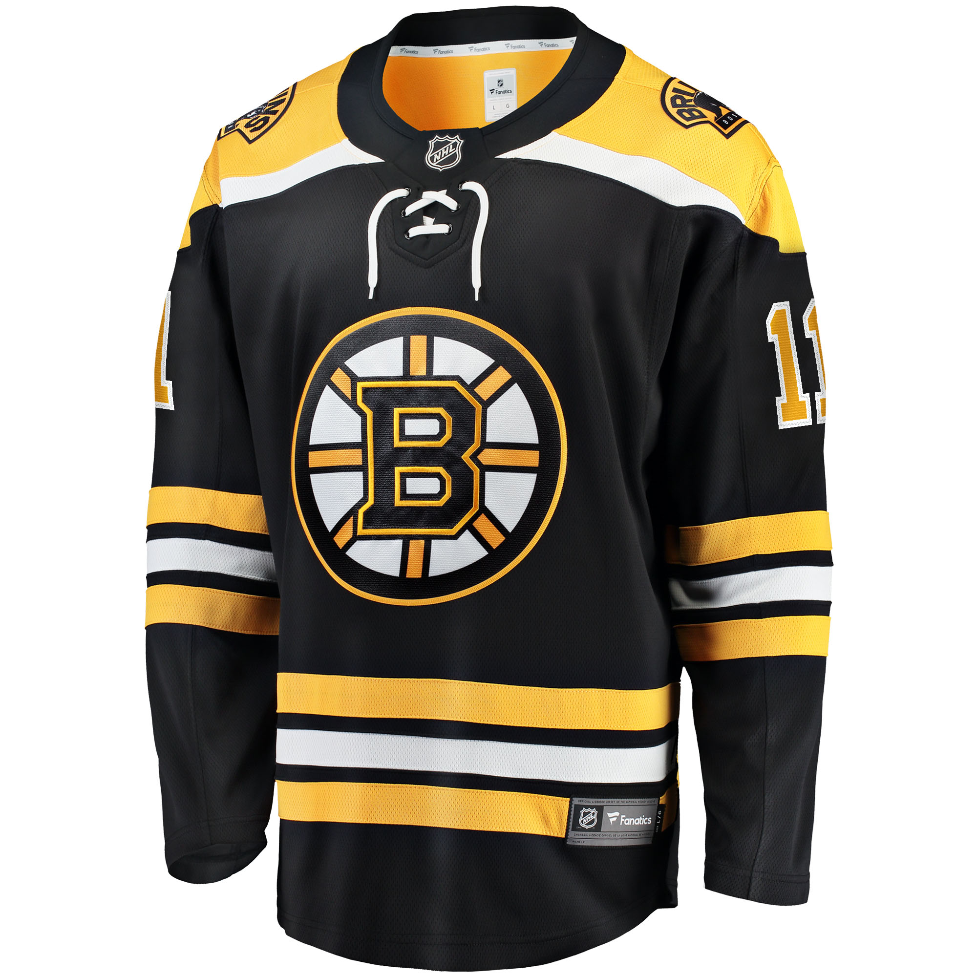 Men's Fanatics Trent Frederic Black Boston Bruins Home Breakaway Player Jersey - Image 3