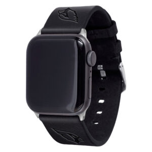 Black Arizona Cardinals Leather Apple Watch Band