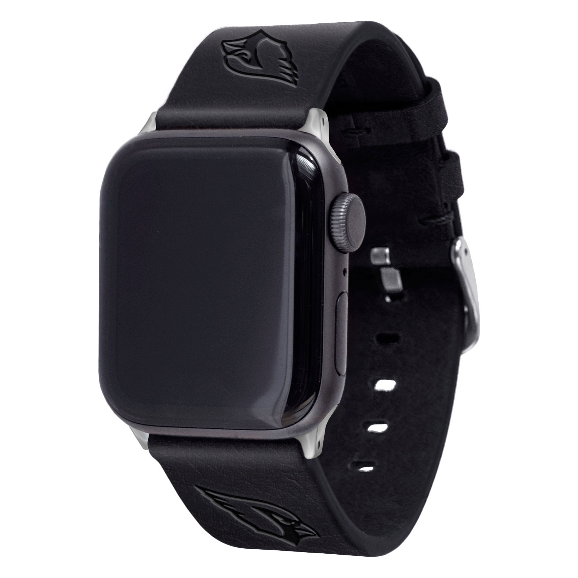 Black Arizona Cardinals Leather Apple Watch Band