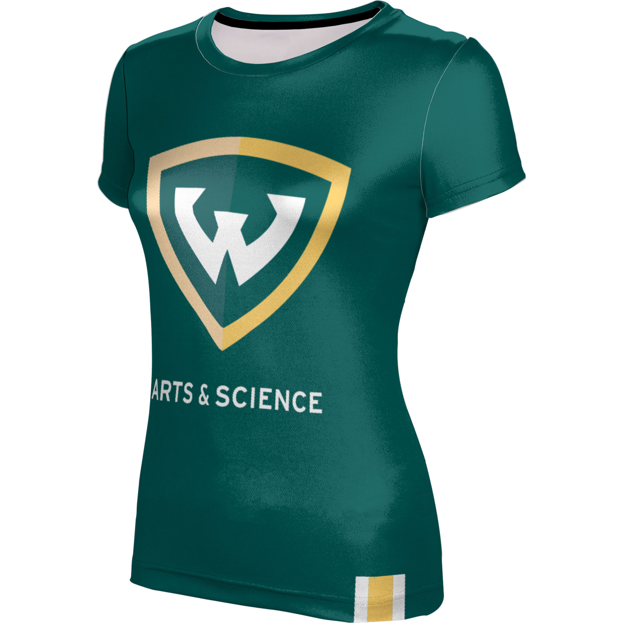 Women's Green Wayne State Warriors Arts & Science T-Shirt - Image 3