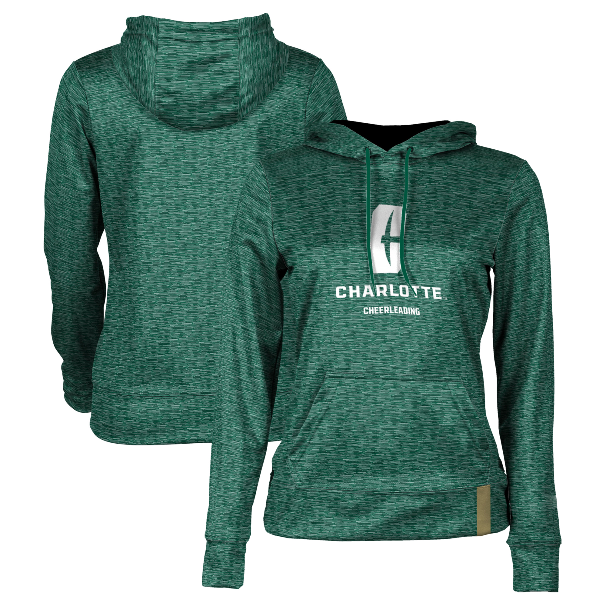 Women's Green Charlotte 49ers Cheerleading Pullover Hoodie