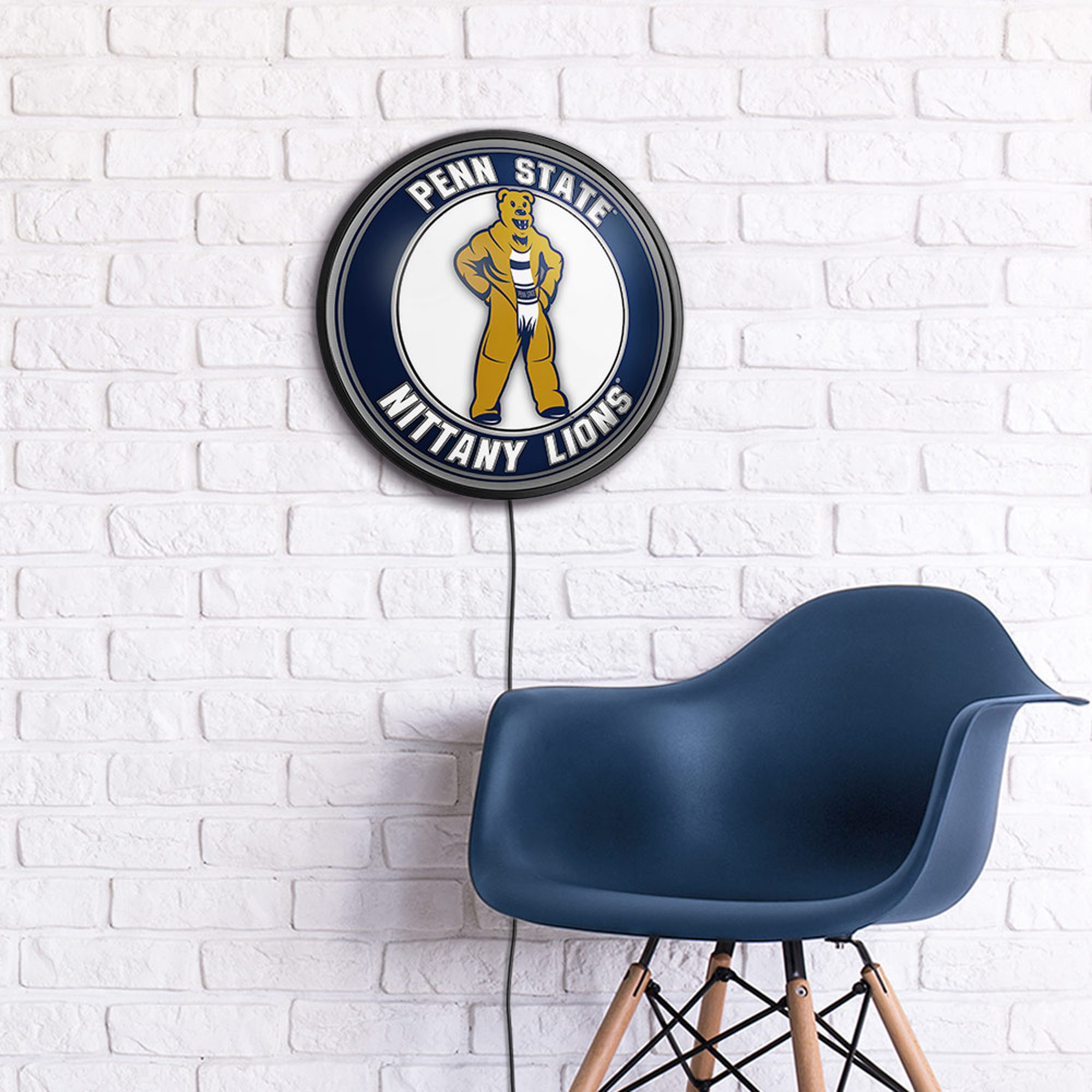 Penn State Nittany Lions Mascot 18'' Round Slimline Illuminated Wall Sign - Image 6