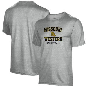 Men's Gray Missouri Western State Griffons Basketball Name Drop T-Shirt