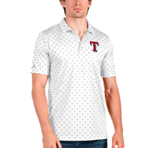 Men's Antigua White Texas Rangers Spark Polo