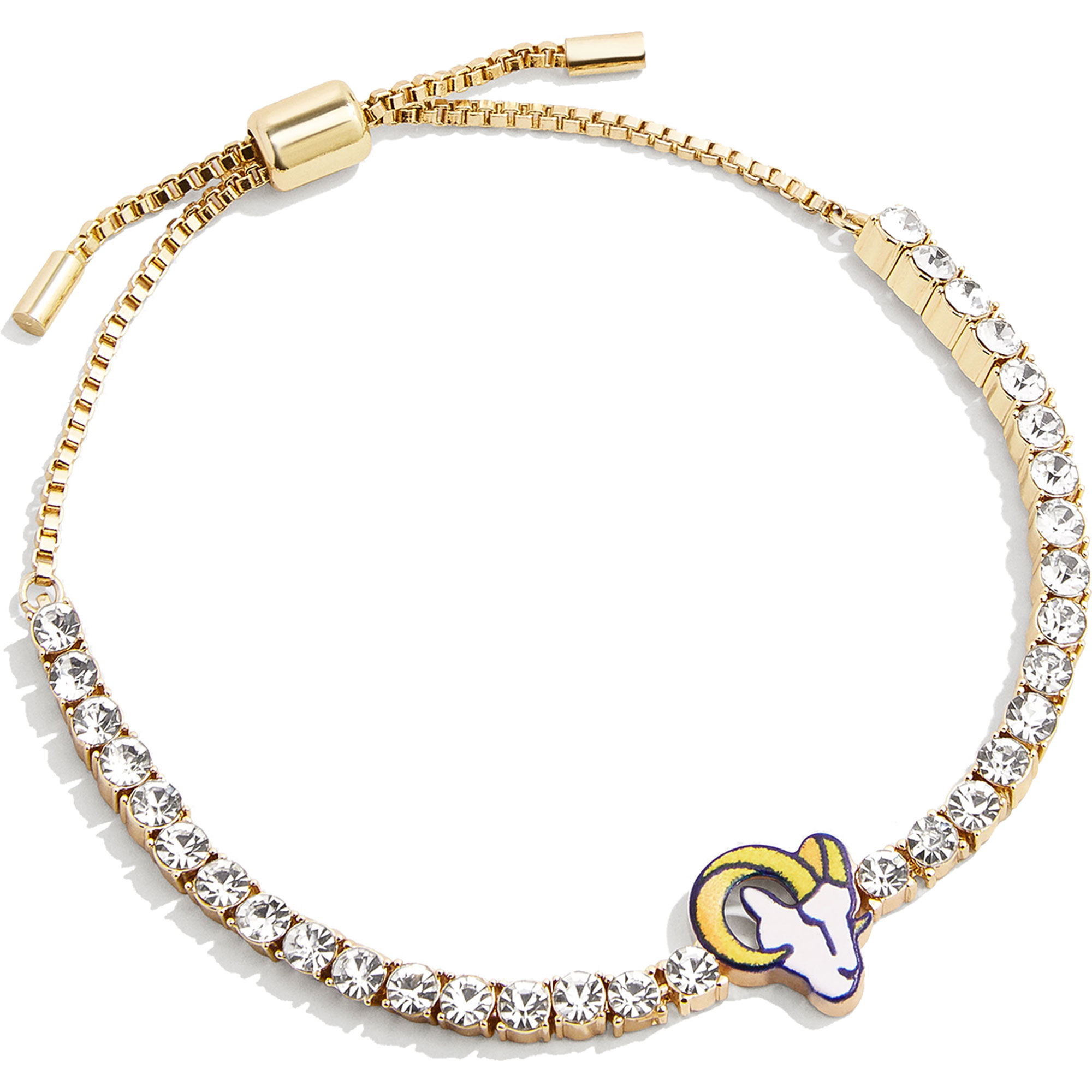 Women's BaubleBar Gold Los Angeles Rams Pull-Tie Tennis Bracelet