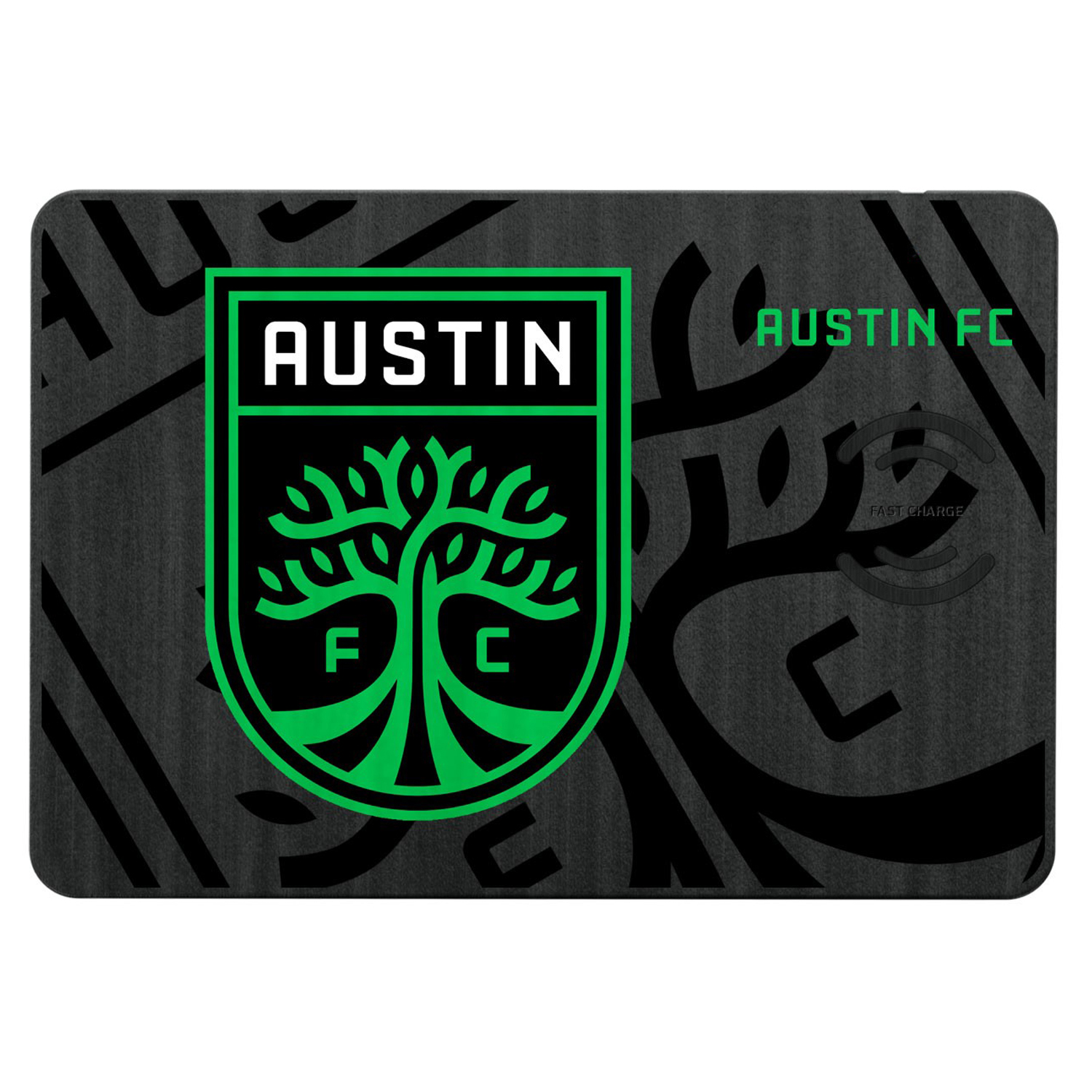 Austin FC Mono Tilt Logo Wireless Charger & Mouse Pad