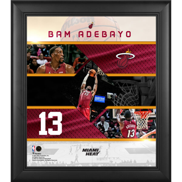 Bam Adebayo Miami Heat Framed 15" x 17" Stitched Stars Collage