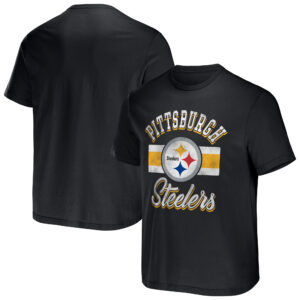 Men's NFL x Darius Rucker Collection by Fanatics Black Pittsburgh Steelers Stripe T-Shirt