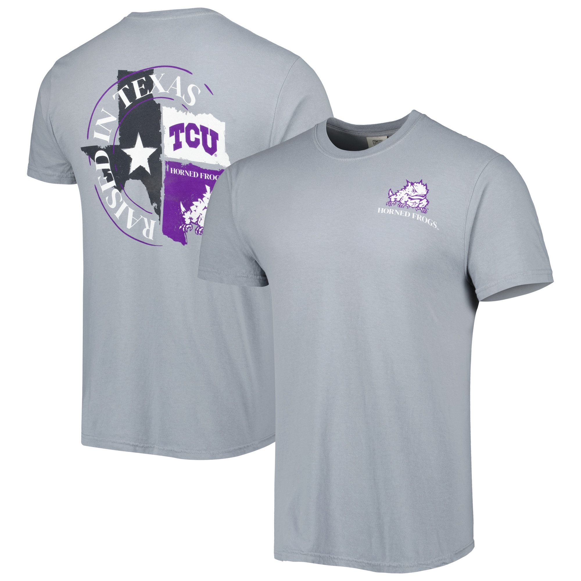 Men's Gray TCU Horned Frogs Hyperlocal T-Shirt - Image 2