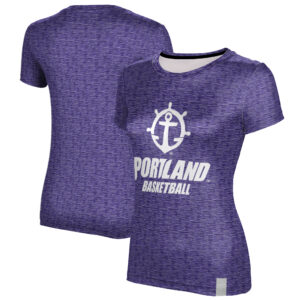 Women's ProSphere Purple Portland Pilots Basketball Logo T-Shirt