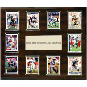 Dallas Cowboys Super Bowl XXVII XXVIII & XXX Champions 15'' x 18'' Plaque