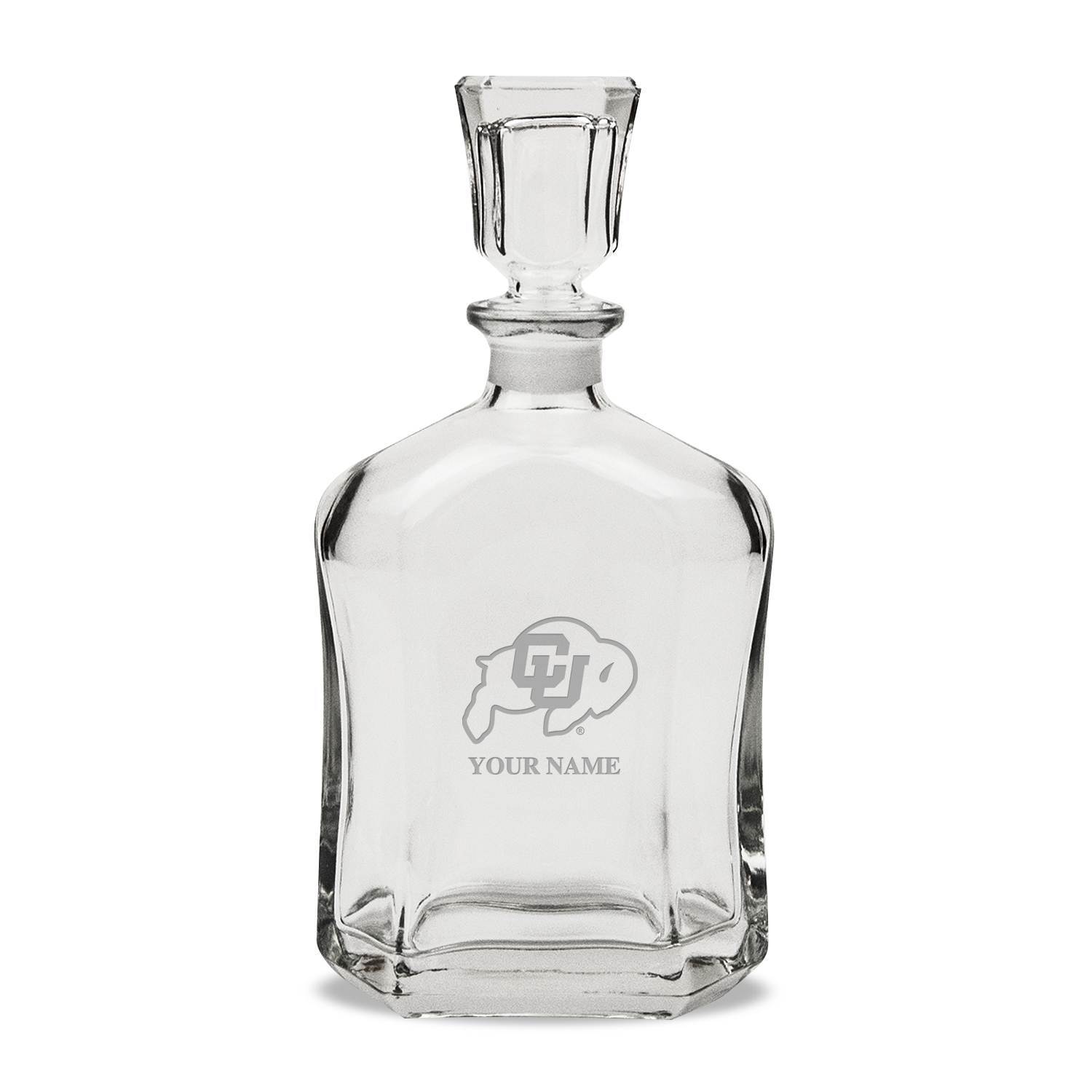 Colorado Buffaloes Personalized 23.75oz. Crystal Whiskey Decanter