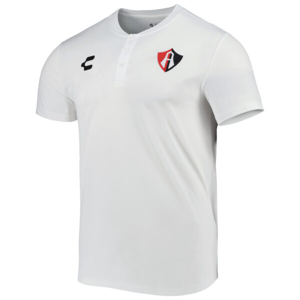 Men's Charly White/Black Club Atlas Henley Microfiber DRY FACTOR Polo - Image 9