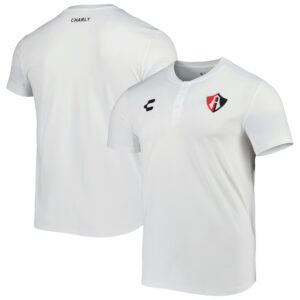 Men's Charly White/Black Club Atlas Henley Microfiber DRY FACTOR Polo