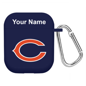 Navy Chicago Bears Personalized AirPods Case Cover