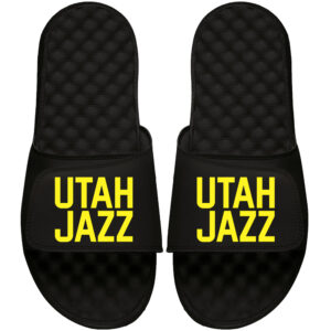 Youth ISlide Black Utah Jazz Wordmark Slide Sandal