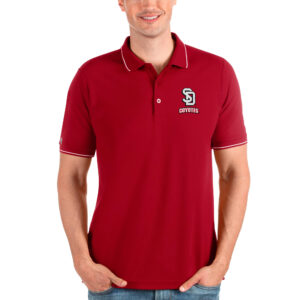 Men's Antigua Red South Dakota Coyotes Affluent Polo