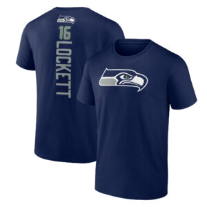 Men's Tyler Lockett Navy Seattle Seahawks Playmaker T-Shirt