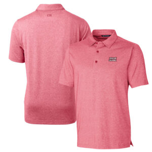 Men's Cutter & Buck Heathered Cardinal Louisiana Ragin' Cajuns Forge Stretch Polo
