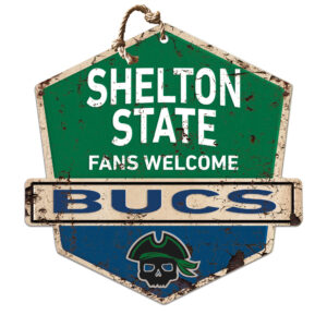 Shelton State Buccaneers 20" x 20" Fans Welcome Badge Sign