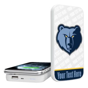 Memphis Grizzlies Personalized 5000mAh Endzone Plus Design Wireless Magnetic Power Bank