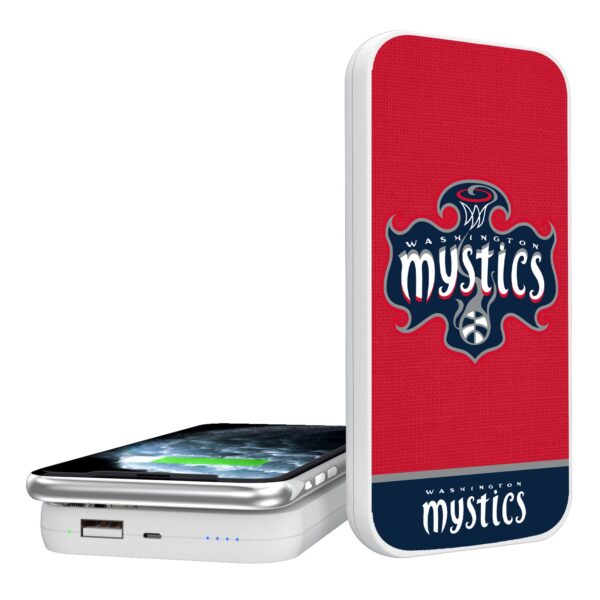 Washington Mystics Endzone Design 5000 mAh Legendary Design Wireless Power Bank