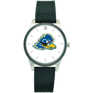 Women's Silver Delaware Fightin' Blue Hens Silicone Strap Wristwatch
