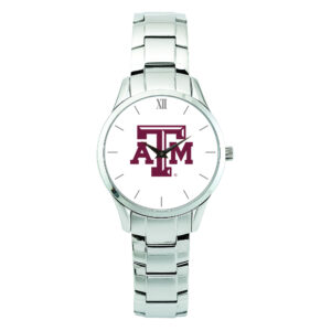 Women's Silver Texas A&M Aggies Stainless Steel Bracelet Wristwatch