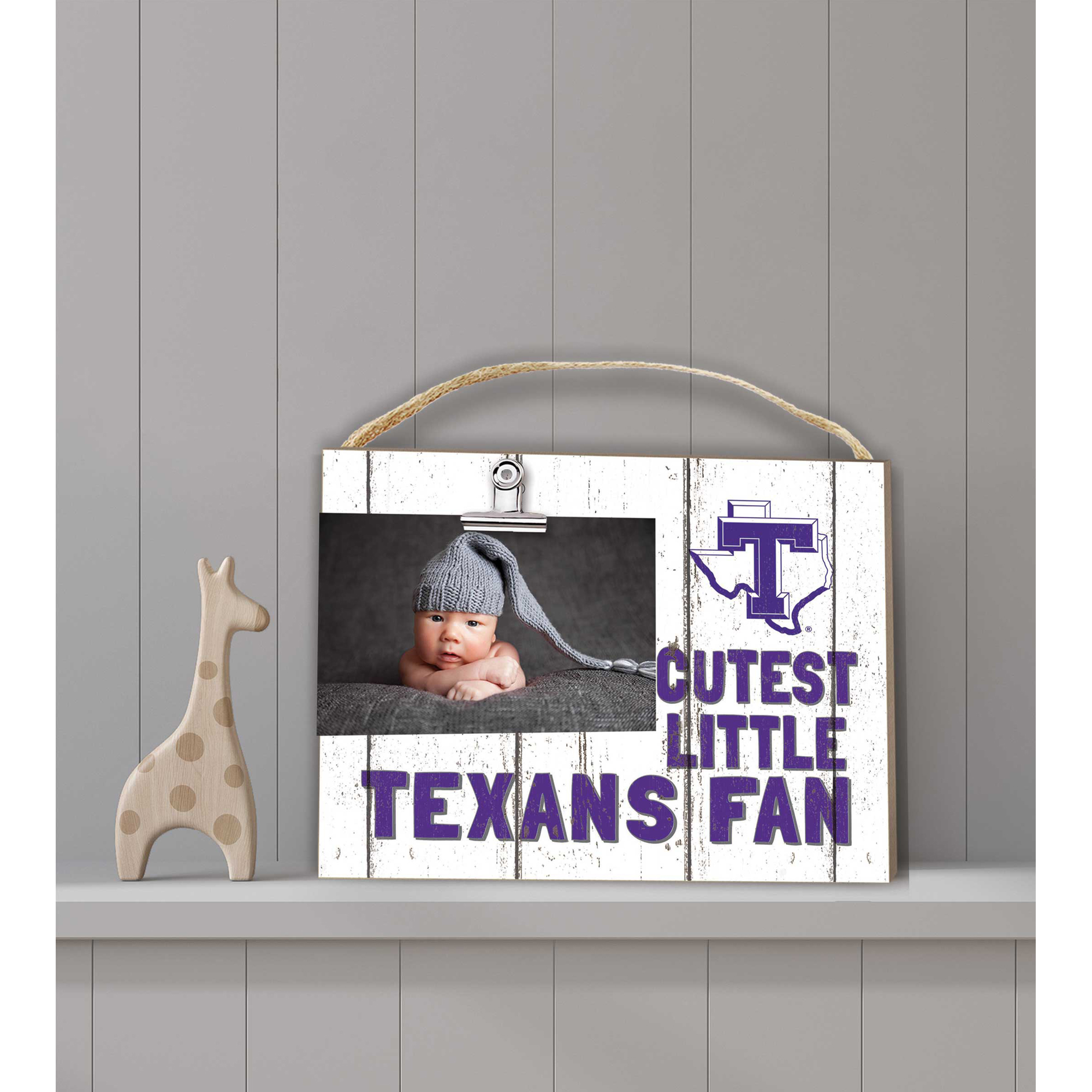 Tarleton State Texans 8'' x 10'' Cutest Little Fan Weathered Team Logo Clip Photo Frame - Image 3