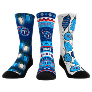 Rock Em Socks Tennessee Titans Youth Holiday 3-Pack Crew Socks