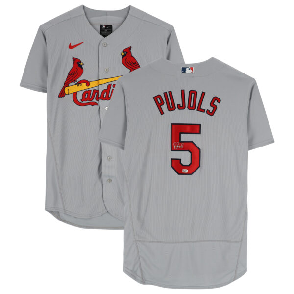 Albert Pujols St. Louis Cardinals Autographed Nike Gray Authentic Jersey - Image 6