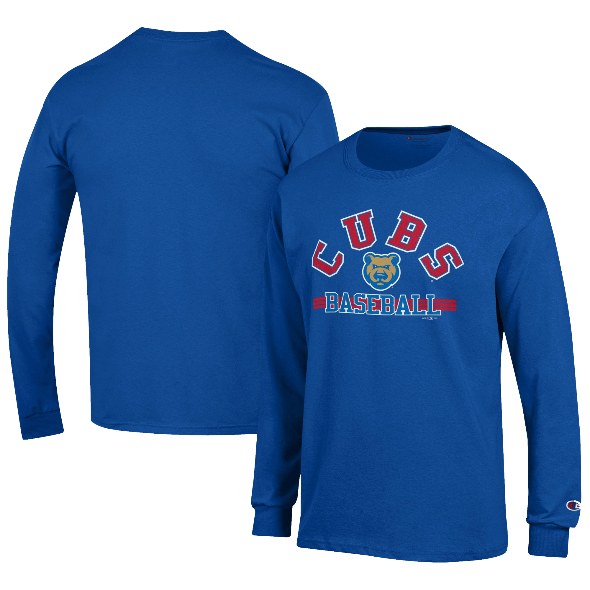 Men's Champion Royal Iowa Cubs Jersey Long Sleeve T-Shirt - Image 2