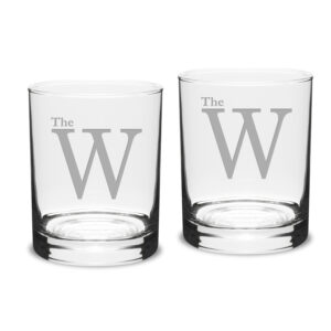 Mississippi University for Women Owls Team Design 14oz. Classic Double Old Fashion Glass Set