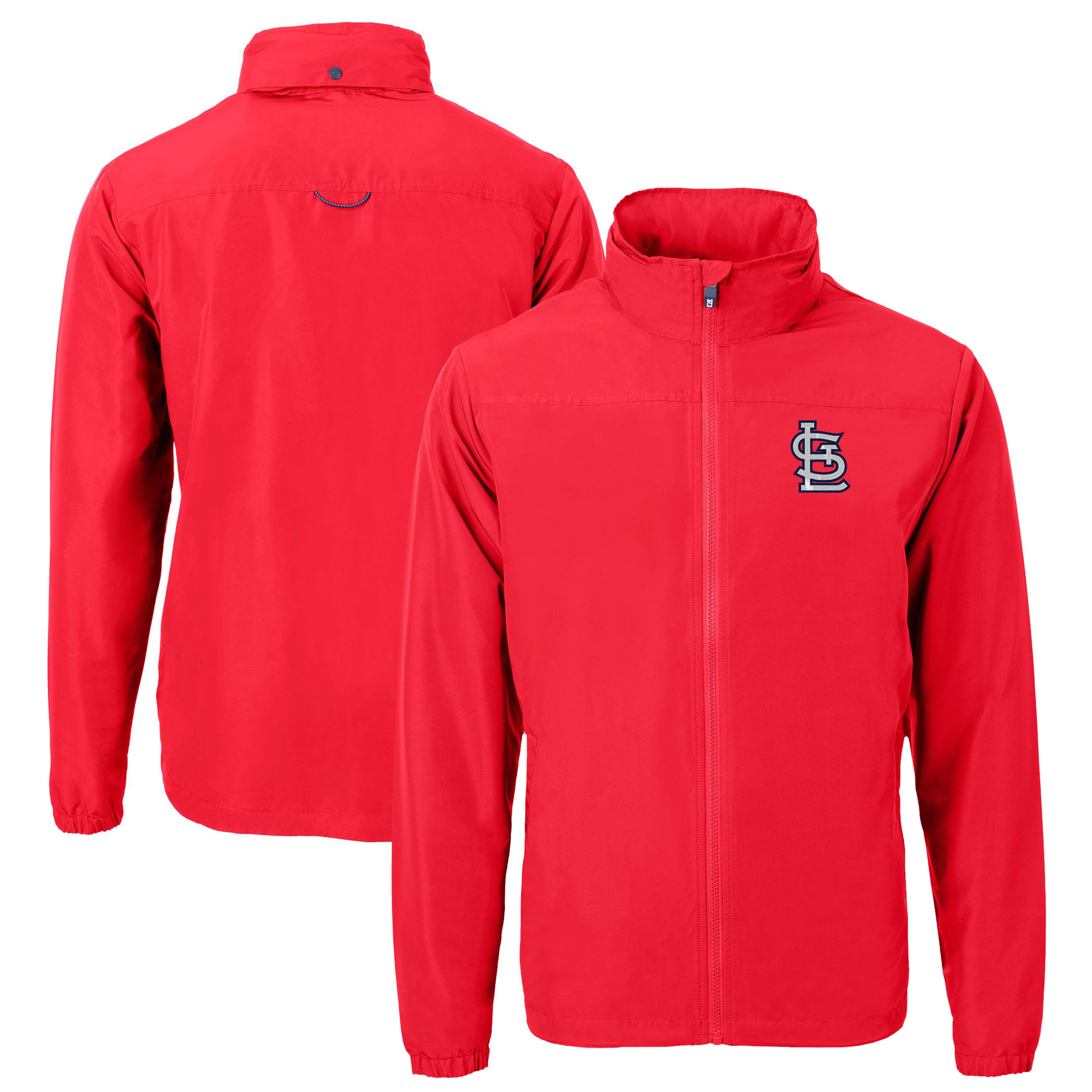 Men's Cutter & Buck Red St. Louis Cardinals Charter Eco Recycled Full-Zip Jacket
