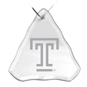 Temple Owls 3.25'' x 3.75'' Glass Tree Ornament