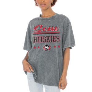 Women's Gameday Couture Gray St. Cloud State Huskies Here To Play Oversized T-Shirt