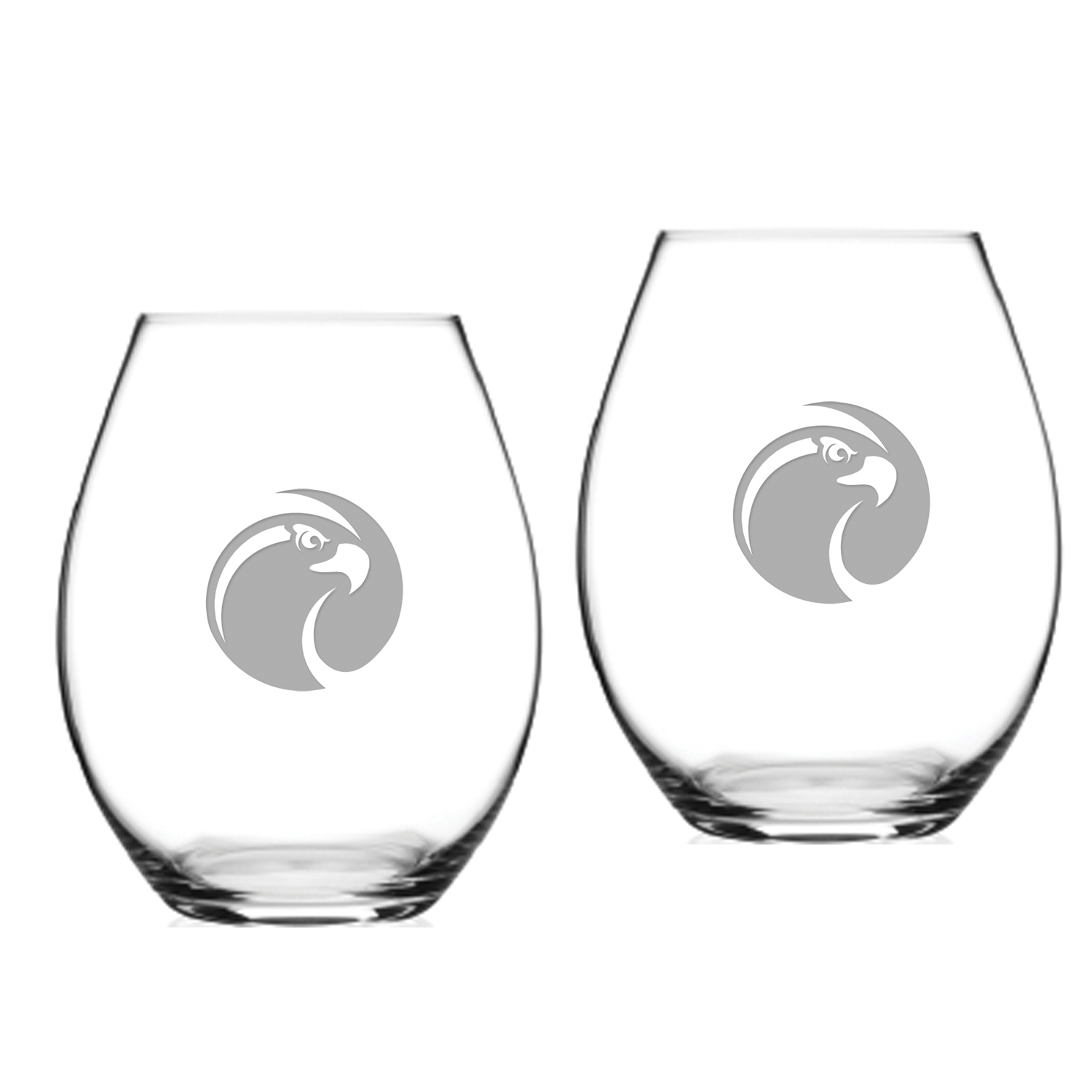 Seattle Pacific Falcons 20oz. Two-Piece Riedel Stemless Wine Glass Set